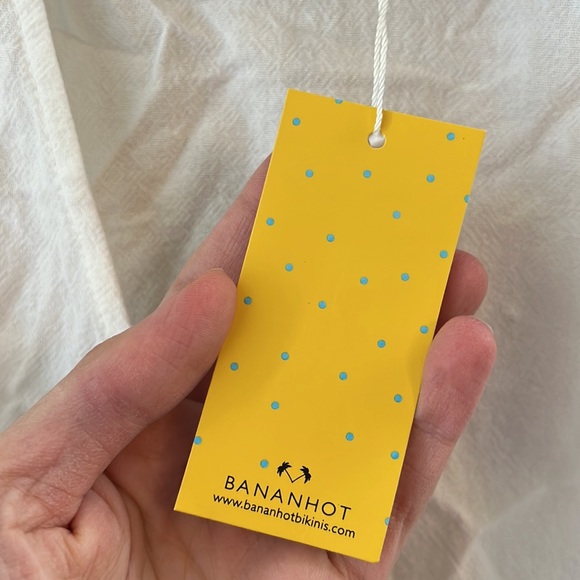 Bananhot X REVOLVE Tie Front Top in white - Picture 9 of 12